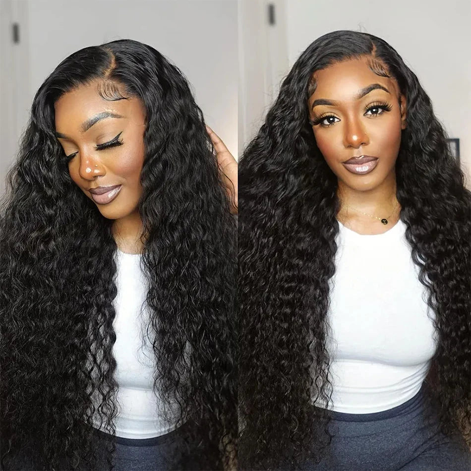 Glueless Deep Curly 360 Lace Front Human Hair Wig for Women