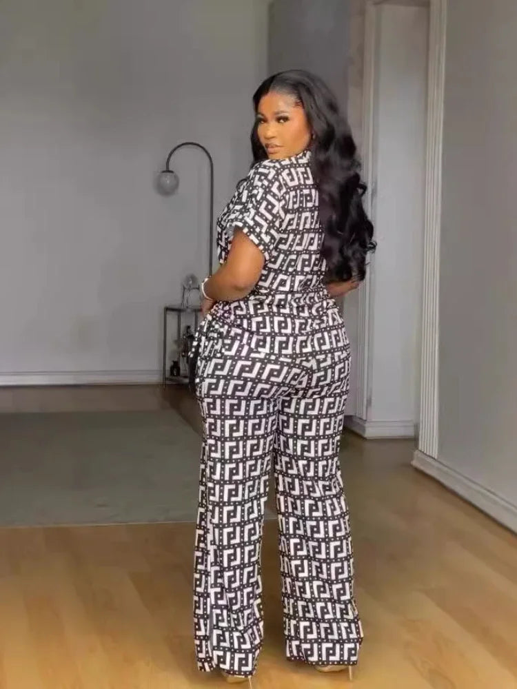 Printed Summer Two-Piece Pants Set