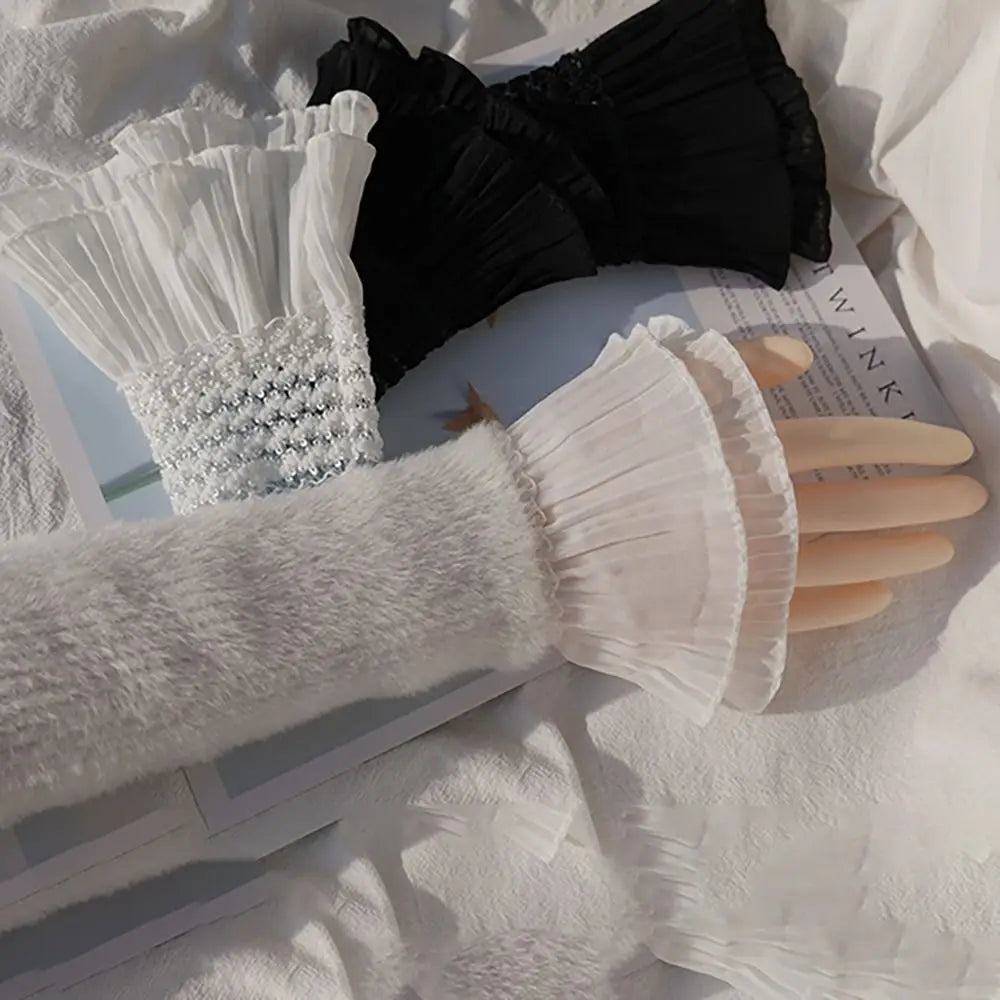Detachable Lace Ruffle Sleeves