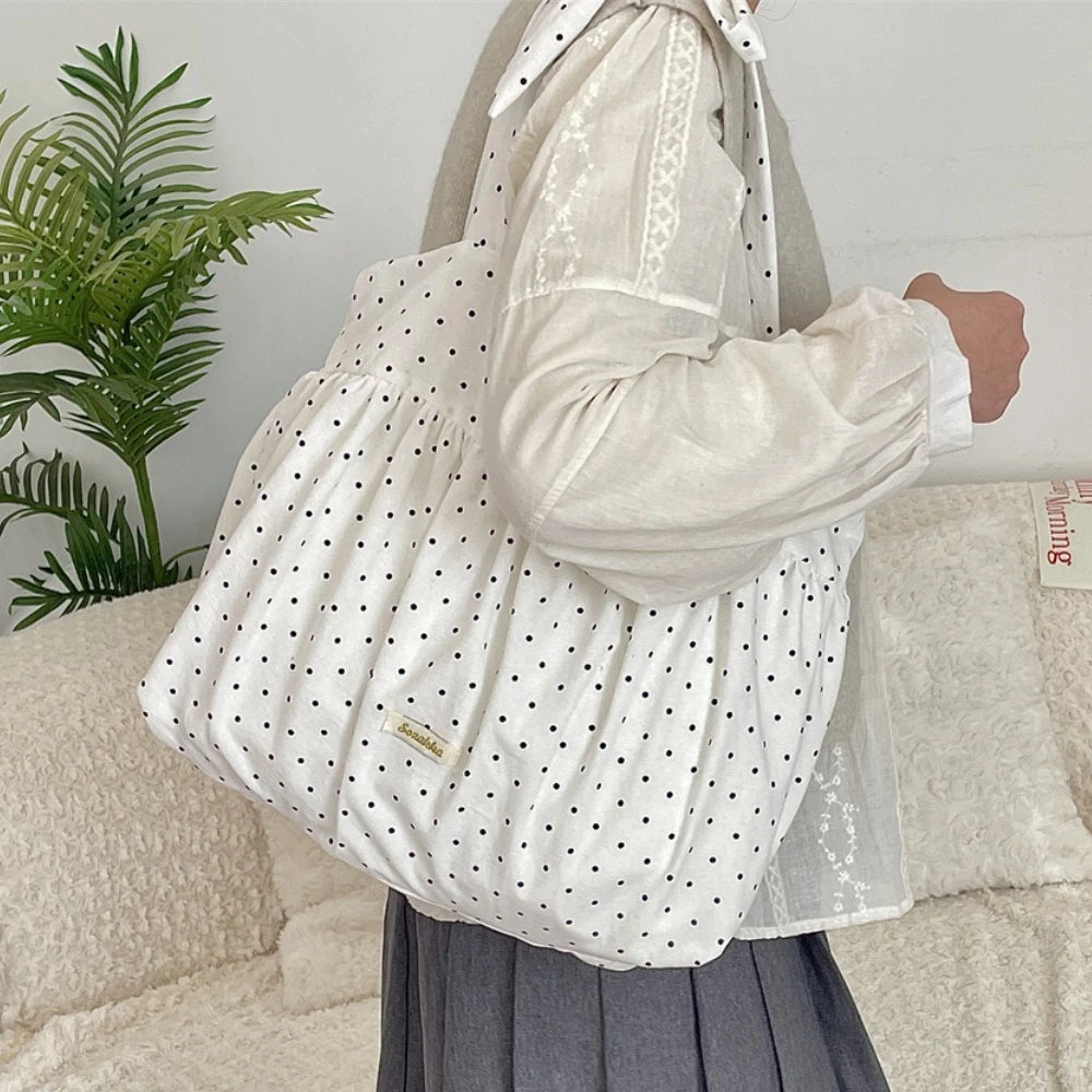 Casual Large Capacity Belted Canvas Tote Bag for Women