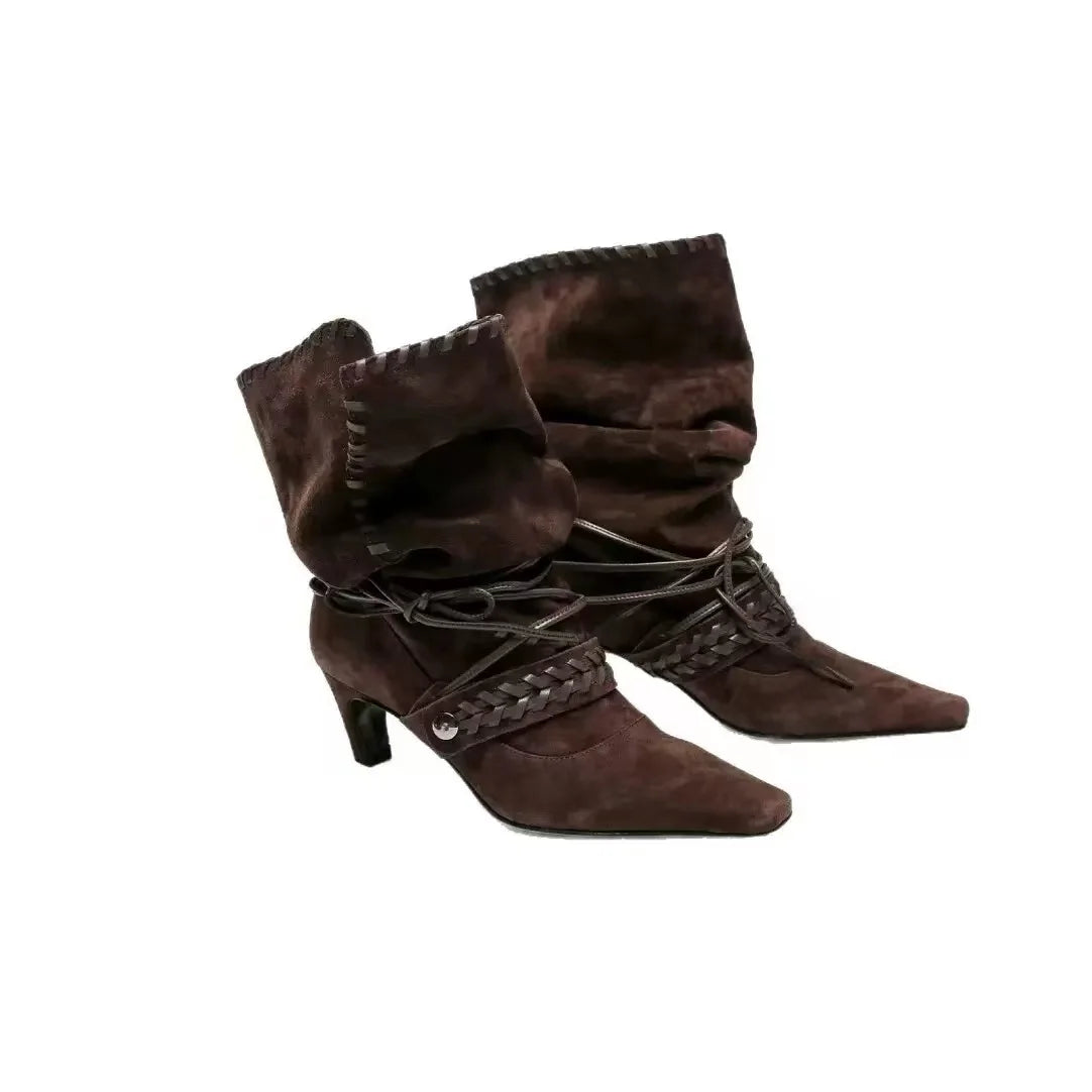 Leather Split Toe Buckle Mary Jane Flat Shoes for Women