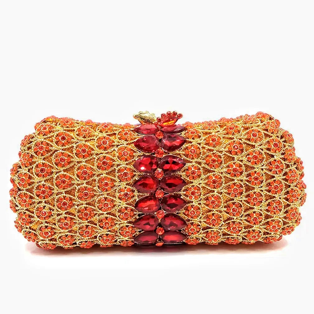 Hollow Rhinestone Evening Clutch Handbag for Women
