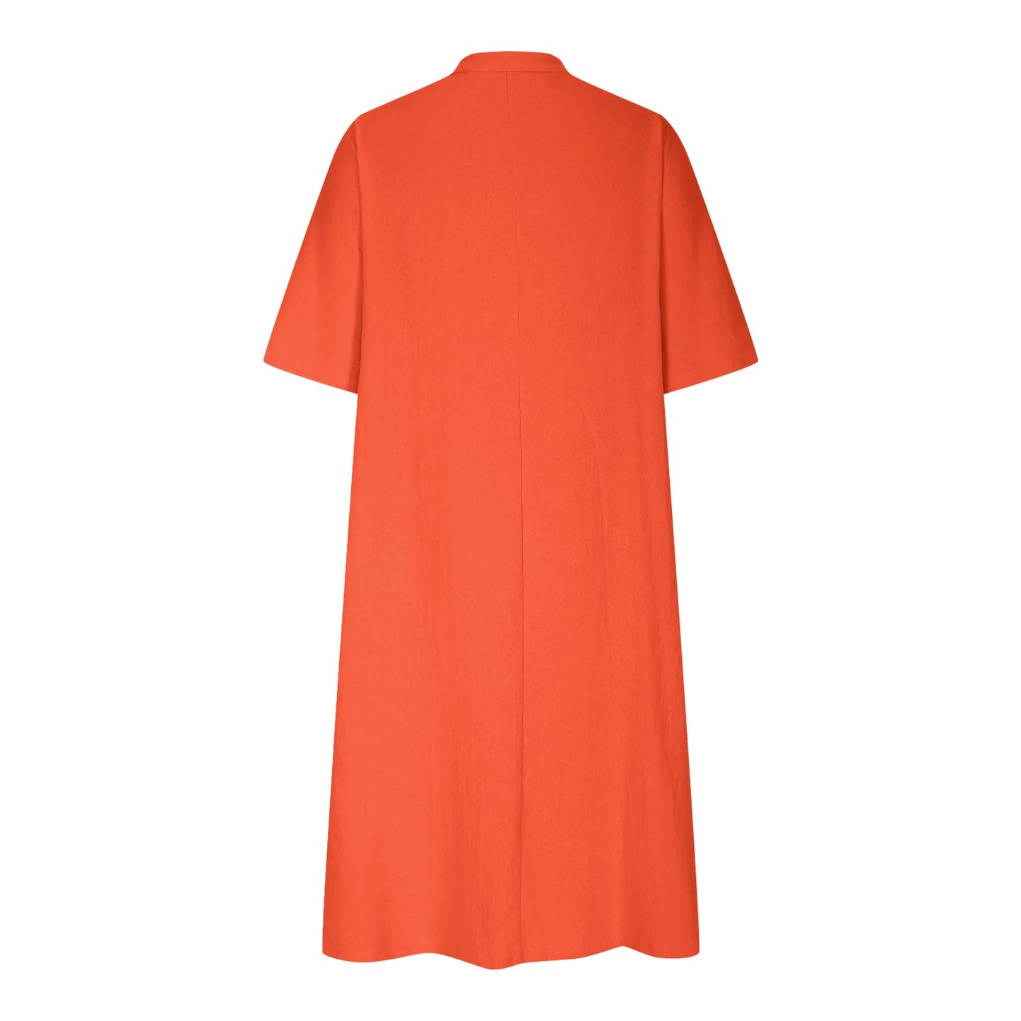 Elegant Casual Short Sleeve Solid Midi Dress for Women