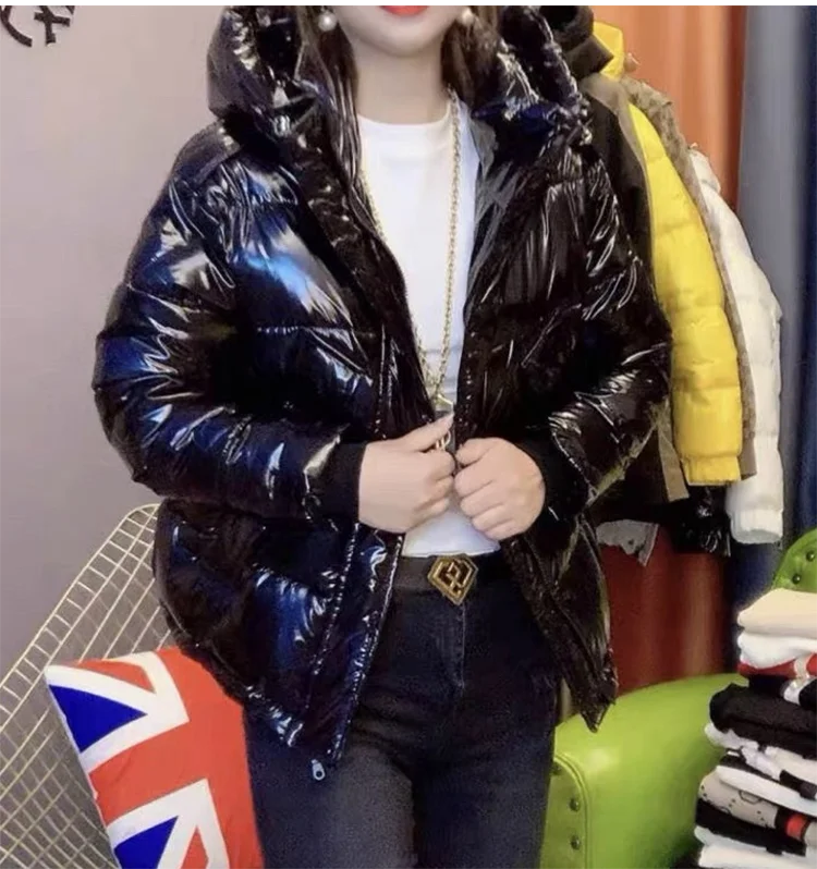 Soft Hooded Cotton Padded Loose Winter Jacket for Women
