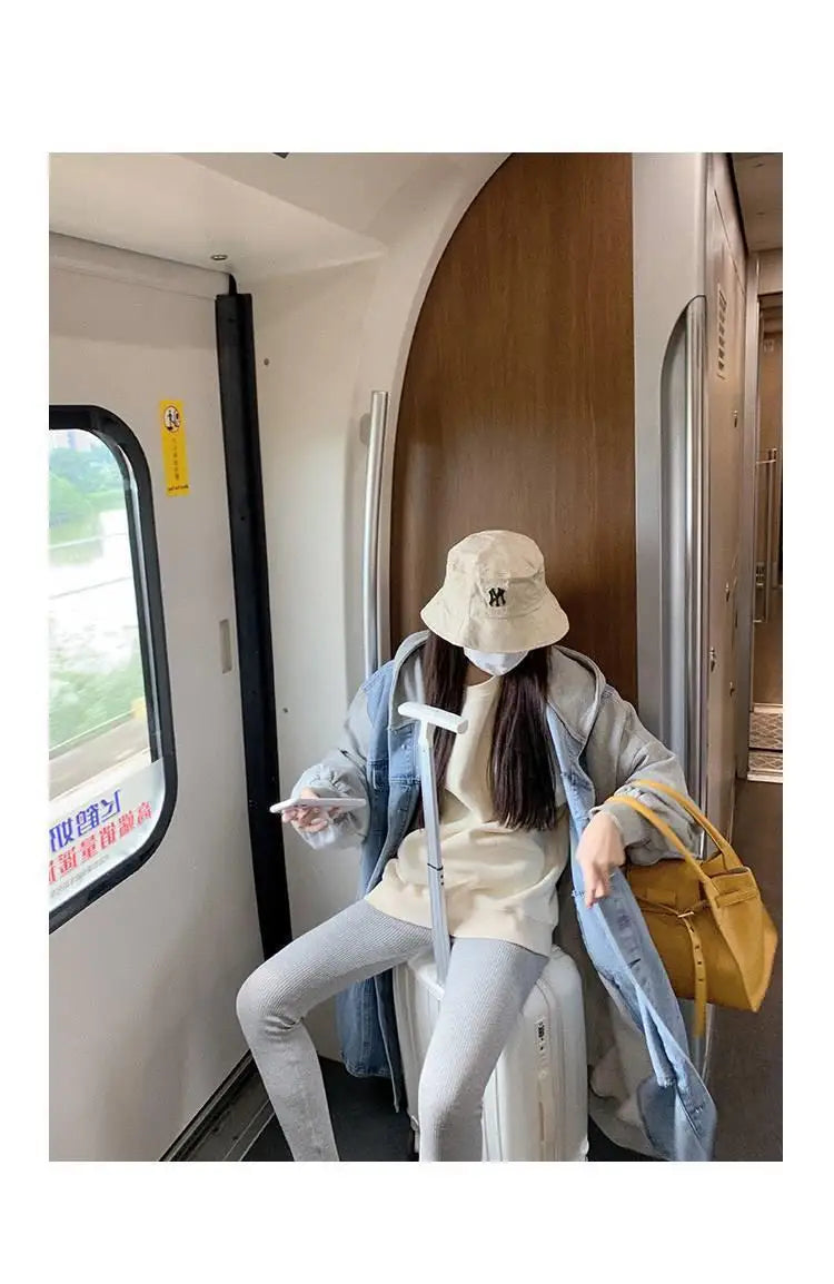 Hooded Mid Length Loose Spliced Casual Coat for Women