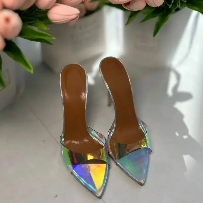 Elegant Solid Color PVC Pointed Toe Pumps for Women