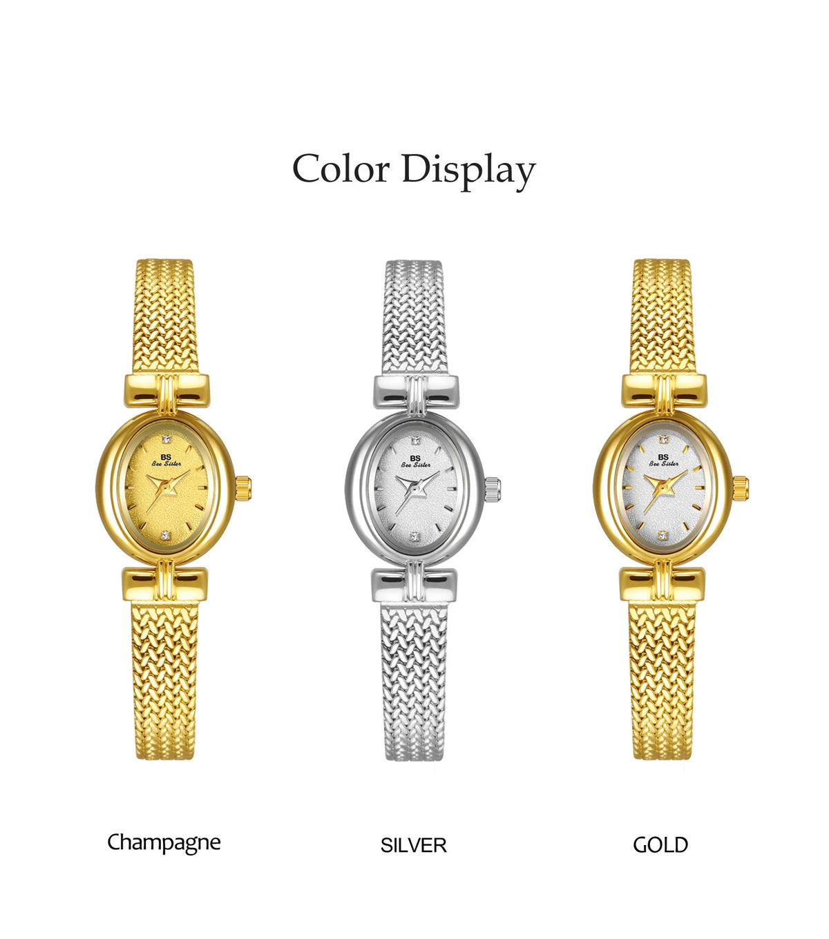 Vintage Gold Oval Quartz Wristwatch