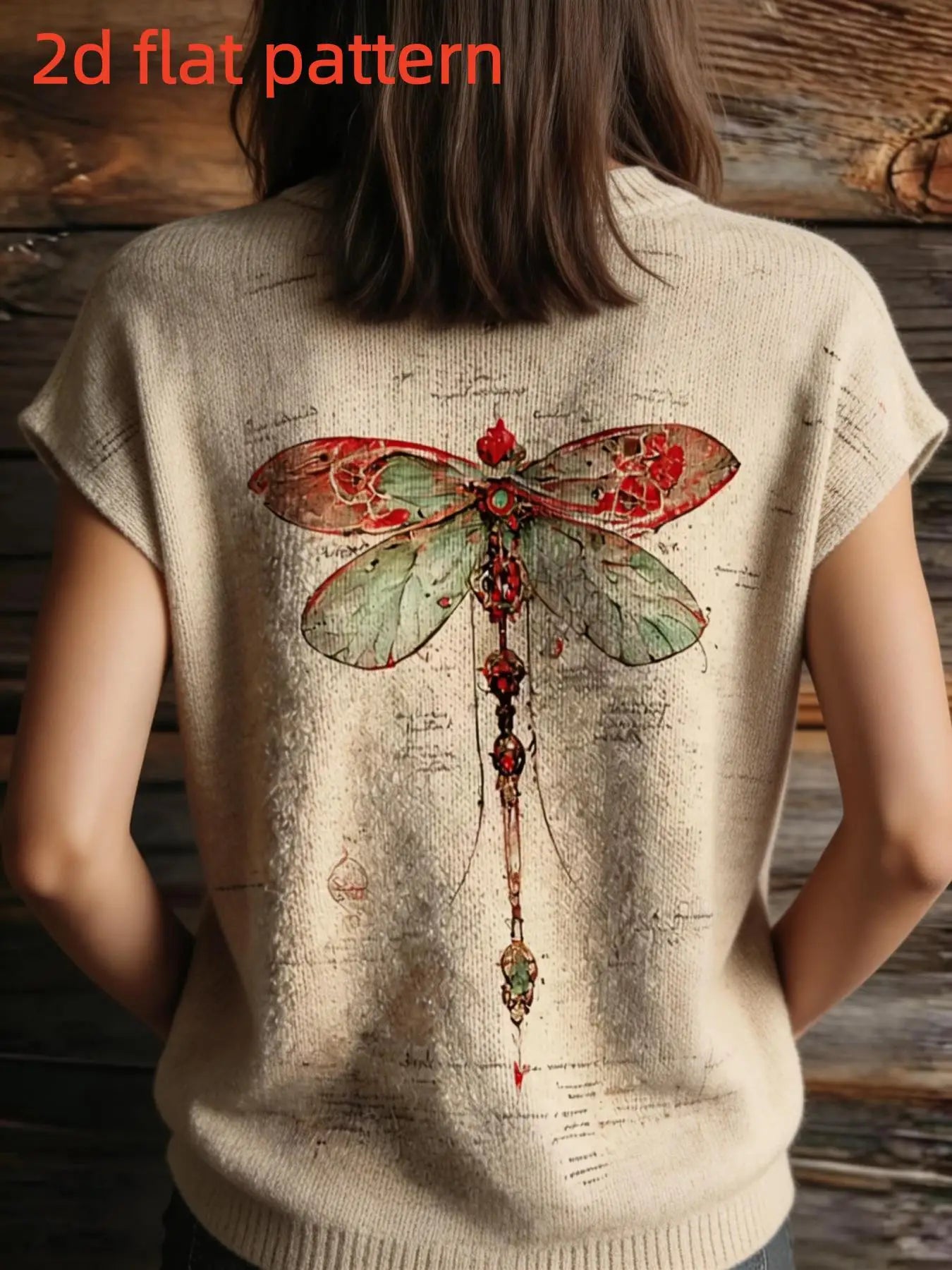 Printed Design Sleeveless Round Neck Top for Women