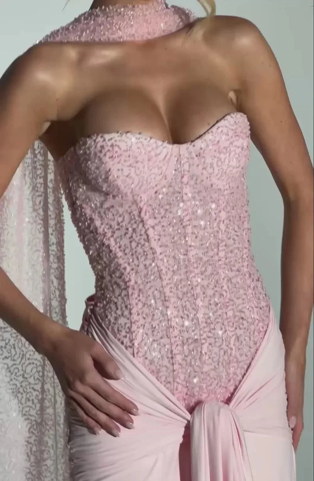 Mila Strapless Sleeveless Wedding Party Dresses Customized Back Zip Mermaid Evening Dresses Beaded Elegant vestidos de fiesta