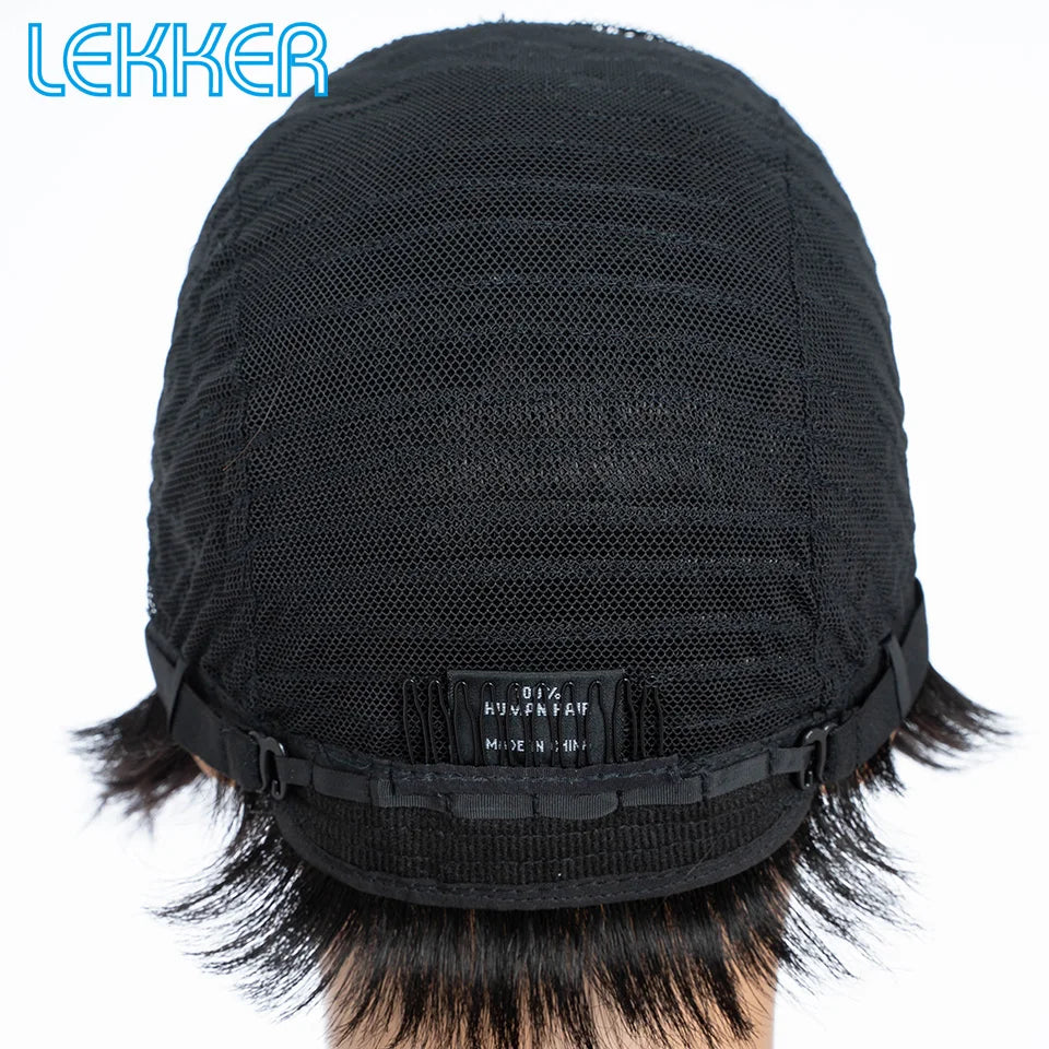 Short Pixie Cut Brazilian Remy Human Hair Wig for Women