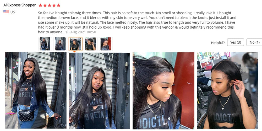 Seamless Kinky Straight V Part Glueless Human Hair Wig For Women