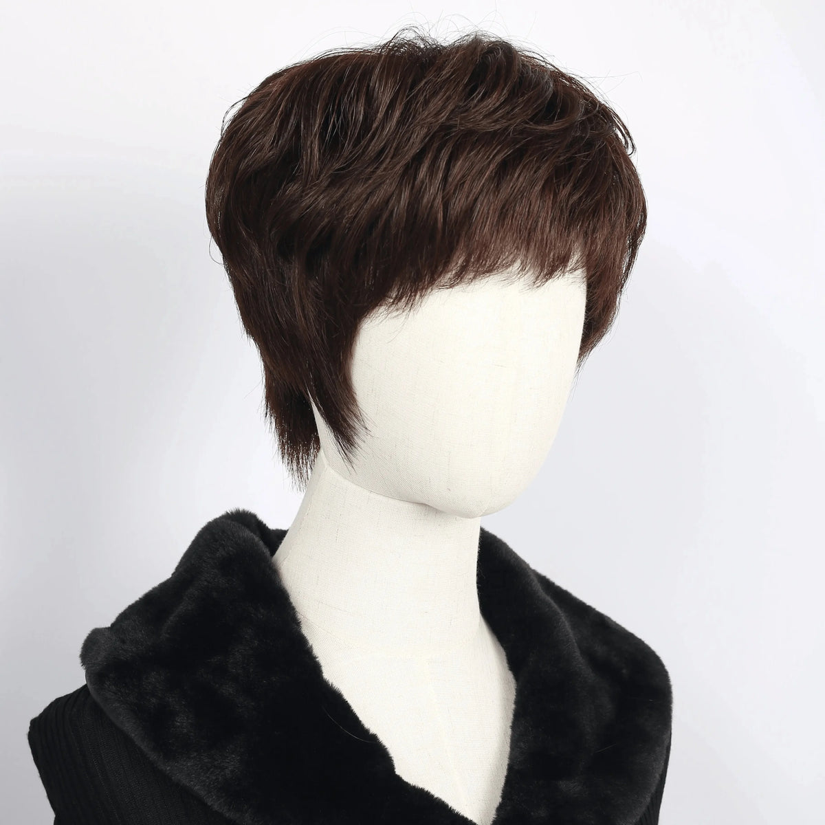 Glueless Silk Base Pixie Cut Human Hair Wig For Women