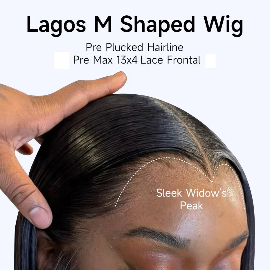 Pre Plucked Bone Straight Human Hair Lace Front Wig For Women