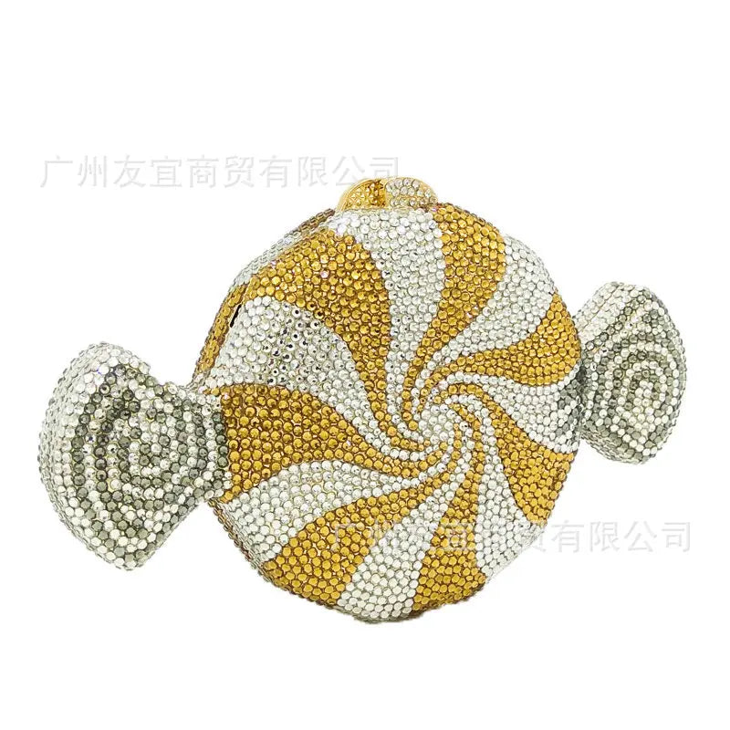 Elegant Crystal Rhinestone Evening Clutch Bag for Women