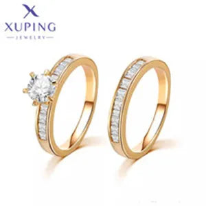 Open Gold Plated Crystal Cocktail Ring