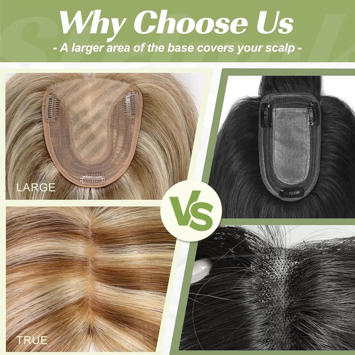 Straight Blonde Highlight Remy Human Hair Topper For Women