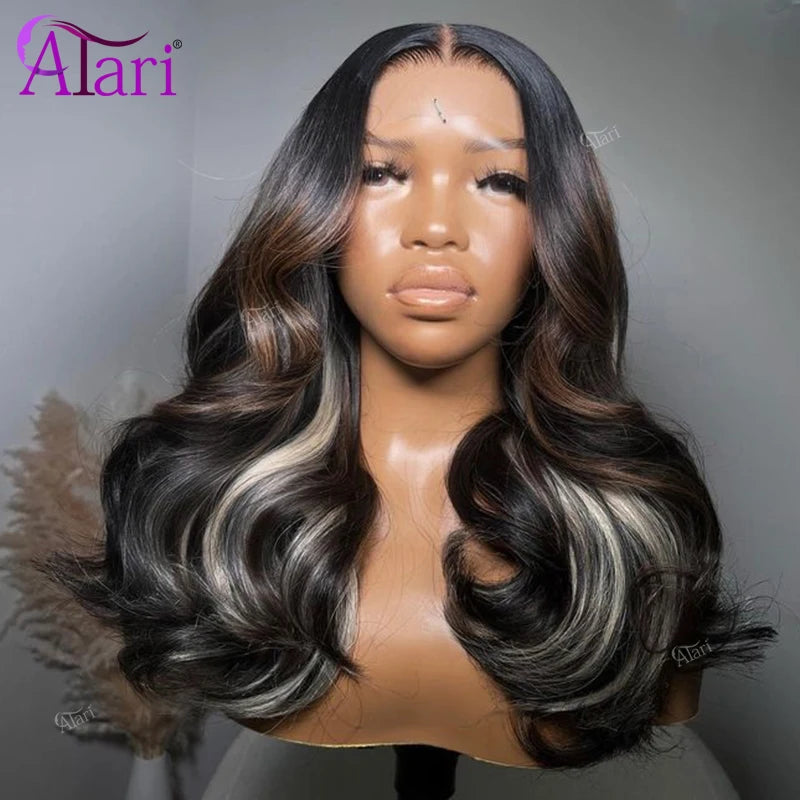 Brown Blonde Body Wave Lace Front Wig