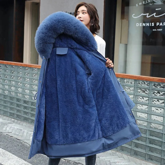 Hooded Fur Collar Parka