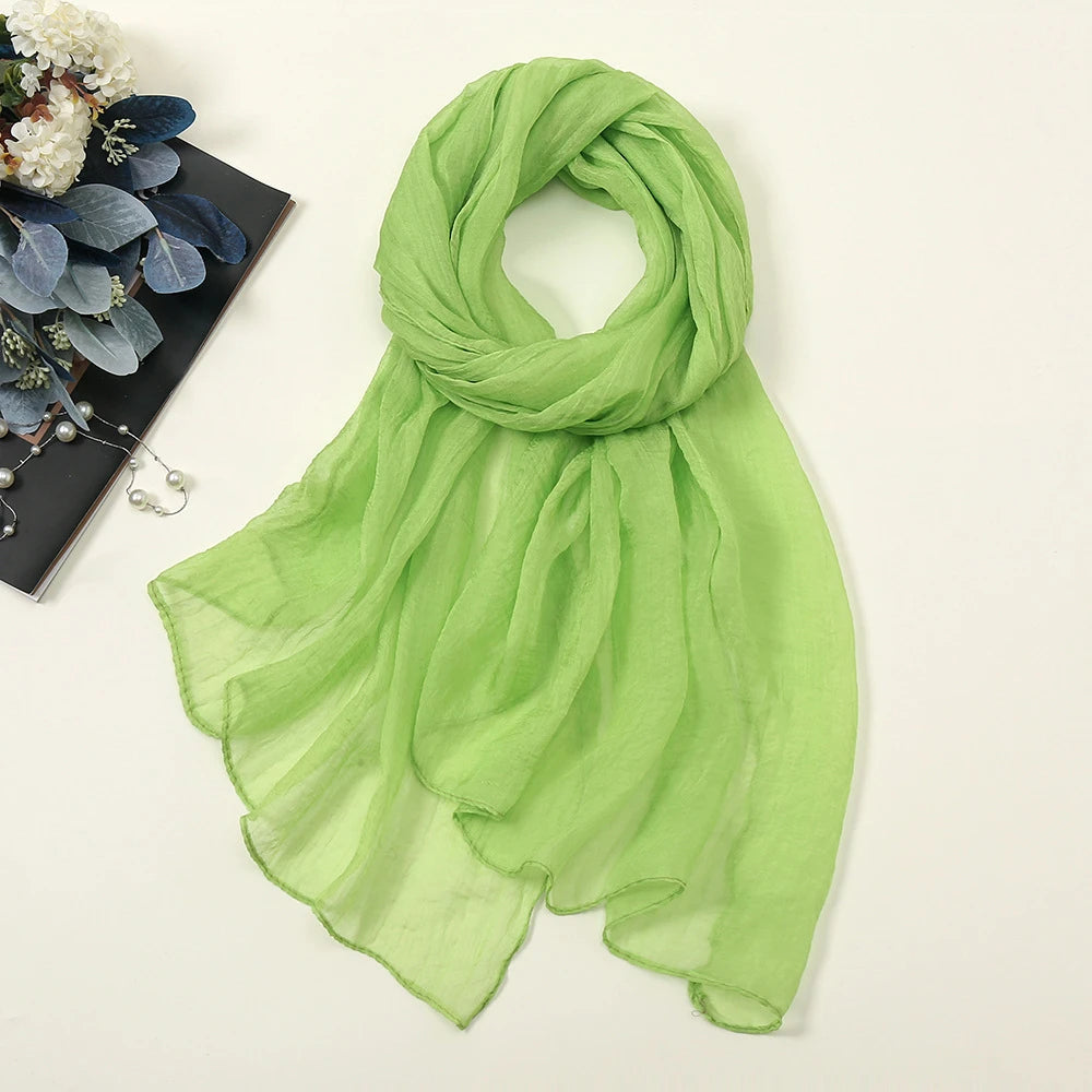 Oversized Chiffon Sun Protection Beach Wrap Scarf for Women
