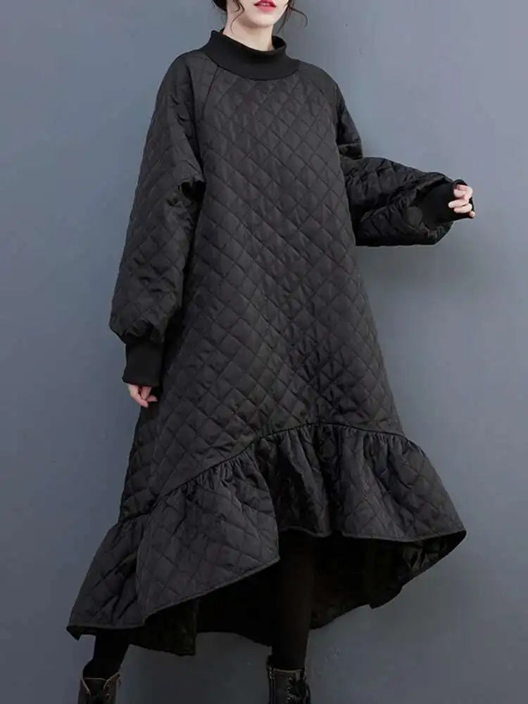 Loose Fishtail Mid-Calf Dress