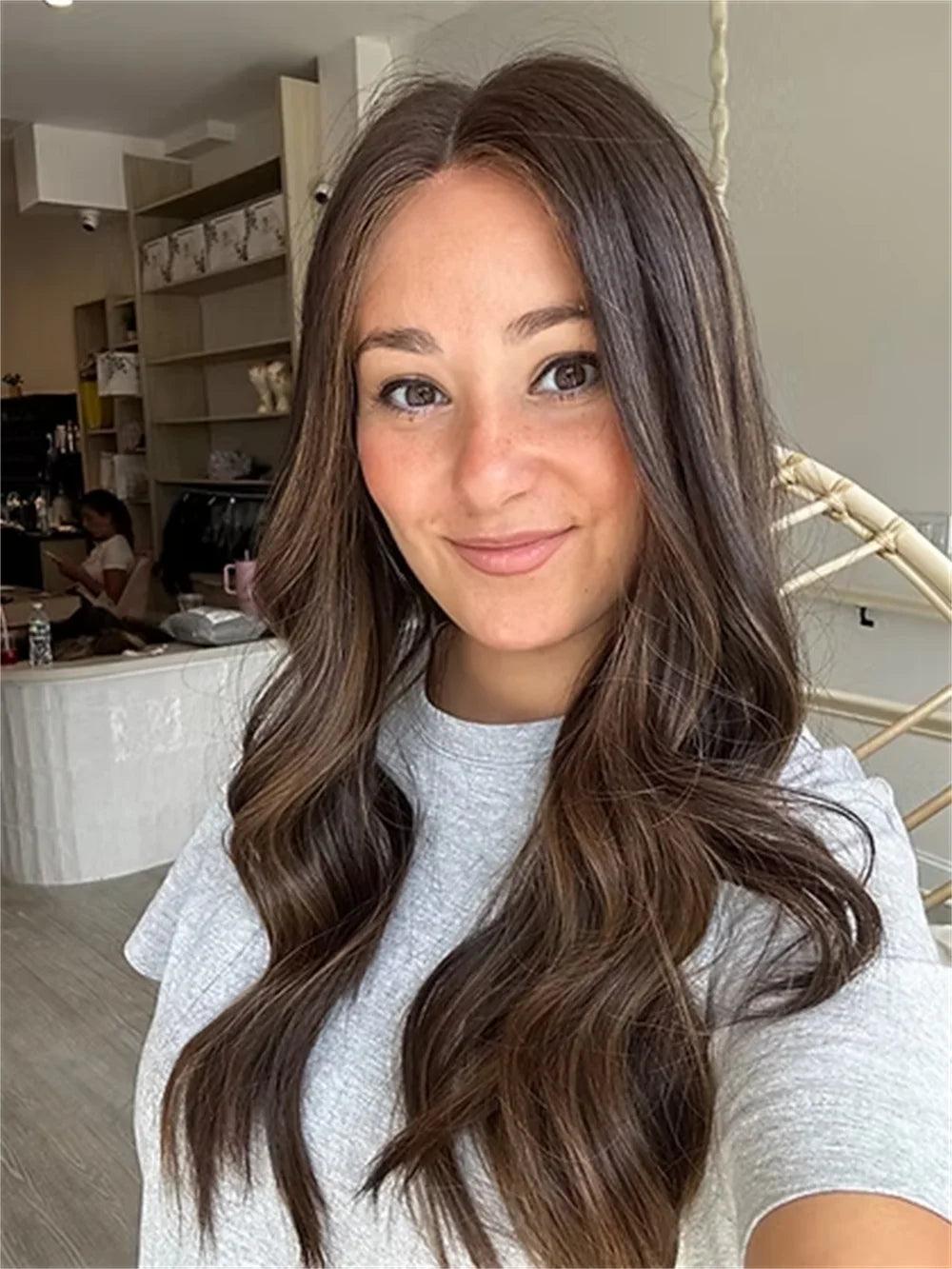 Chocolate Highlighted Synthetic Wig