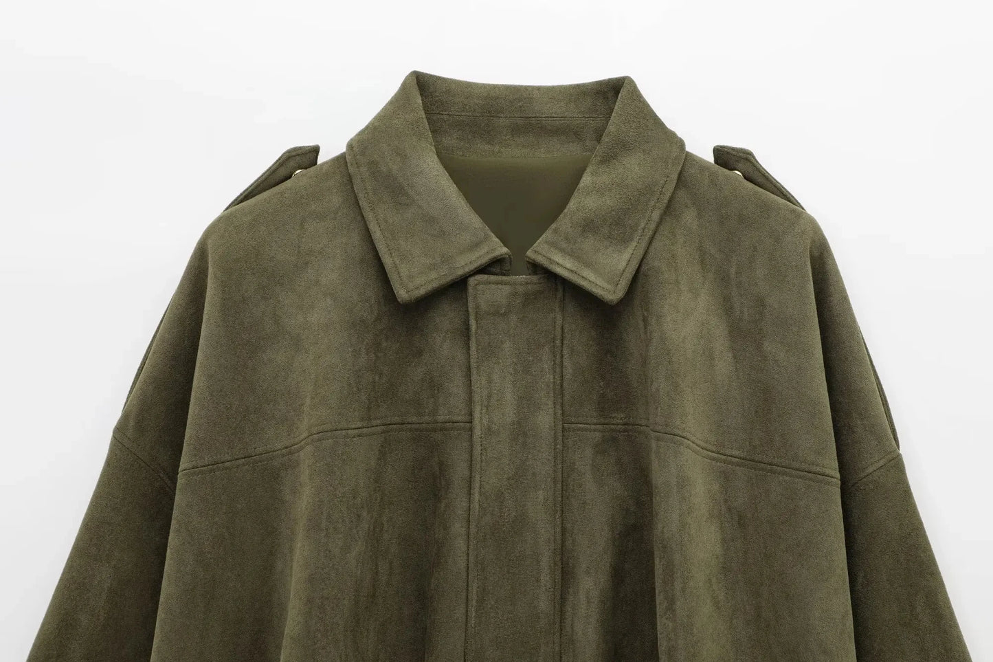 Retro Suede with Zipper Short Jacket Set for Women