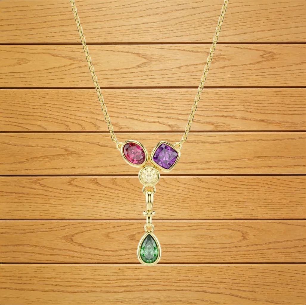 Elegant Bridal Zirconia Jewelry Set with Necklace and Earrings for Women