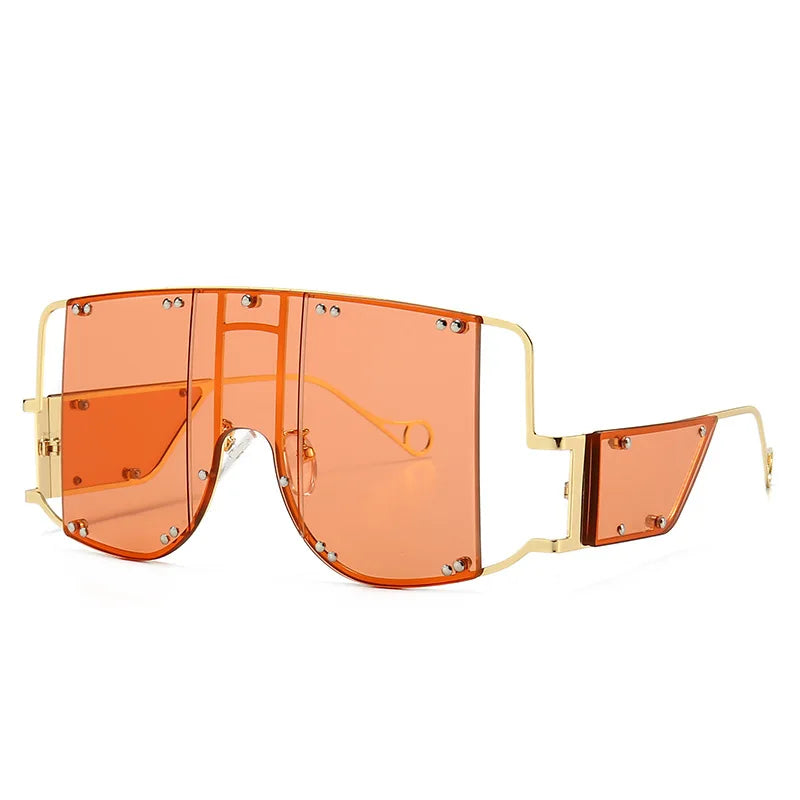 Oversized Mirrored Square Sunglasses