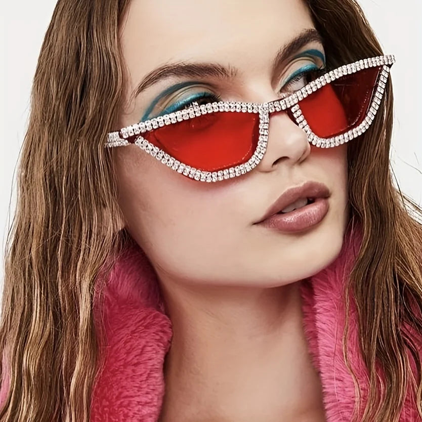 Rhinestone Cat Eye Sunglasses