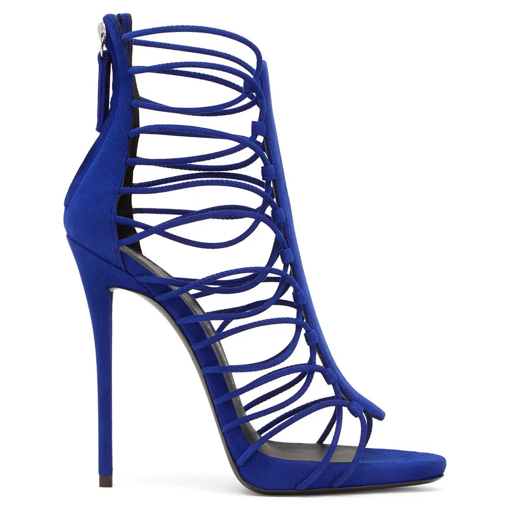 Rhinestone Patent Leather Thin High Heels for Women