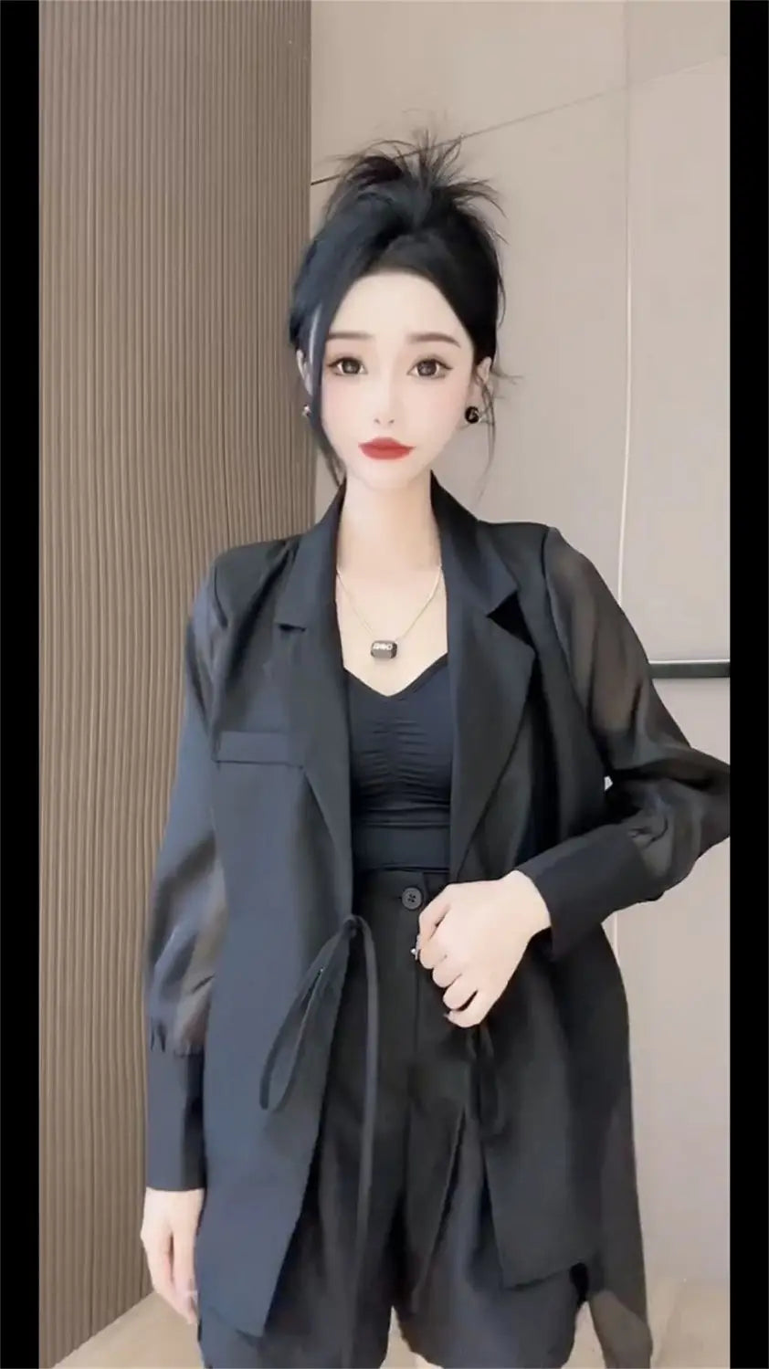 Summer 2 Piece Outfits 2025 Formal Kit Office Blazer Suits Set of Two Fashion Pieces for Women Shorts Cheap Womens Matching Sets