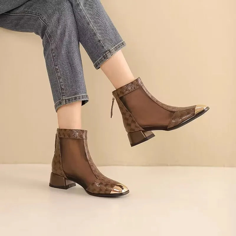 Breathable Mesh Ankle Boots