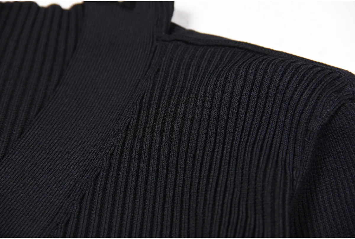 High-end Spring and Autumn New Fashion Women's Knitted Jacket Slim Elegant Commuter Knitted Top Cardigan Hidden Button Sweater