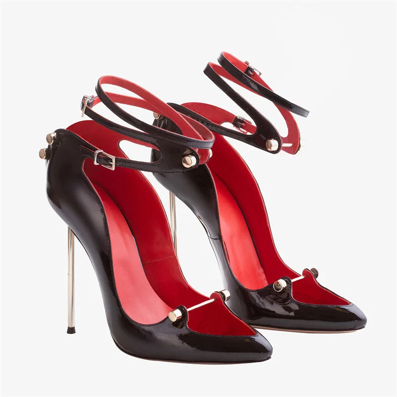 Crystal Embellished Metal Decoration Pumps for Women