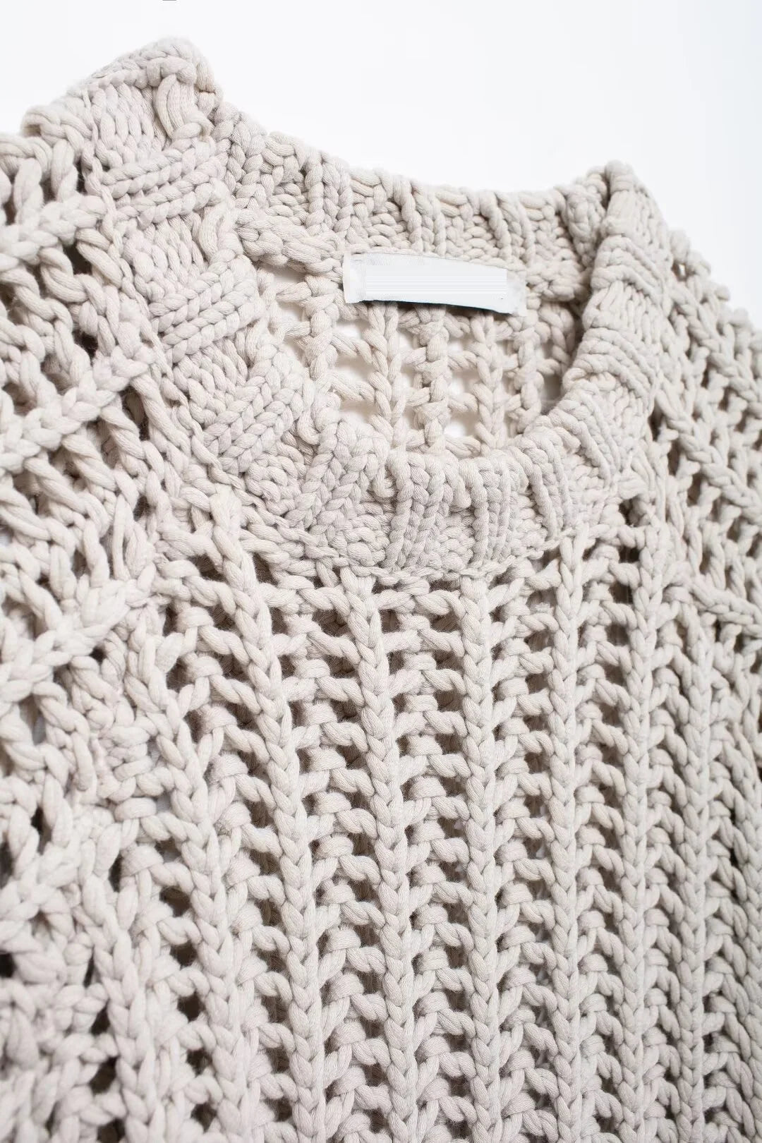 Soft Crochet With Side Bow Short Sleeves Knit Top For Women