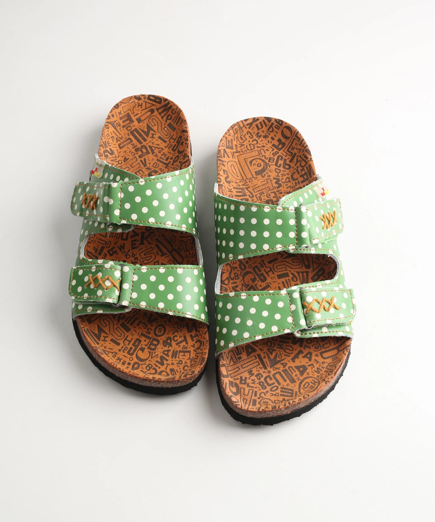 Casual Wave Point Leather Sandals