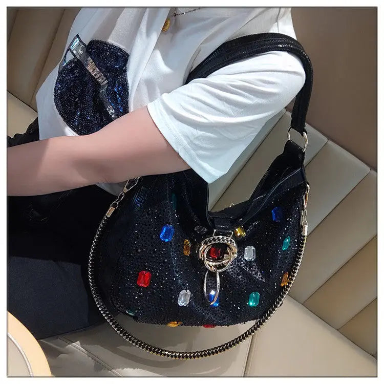 Genuine Leather Crossbody Bucket Bag with Large Capacity for Women