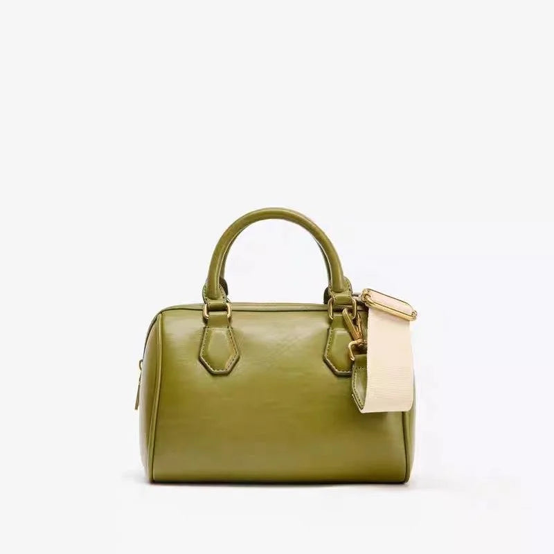 Fashionable Women's Mini Handbag Casual Style City Bag with Double and Canvas Wide Shoulder Strap High Quality Shoulder Bag