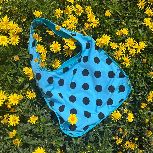Summer Polka Dot Shoulder Bag Large Capacity Versatile Tote Bag Underarm Bag New Brand Women's Commuter Handbag Messenger Bag