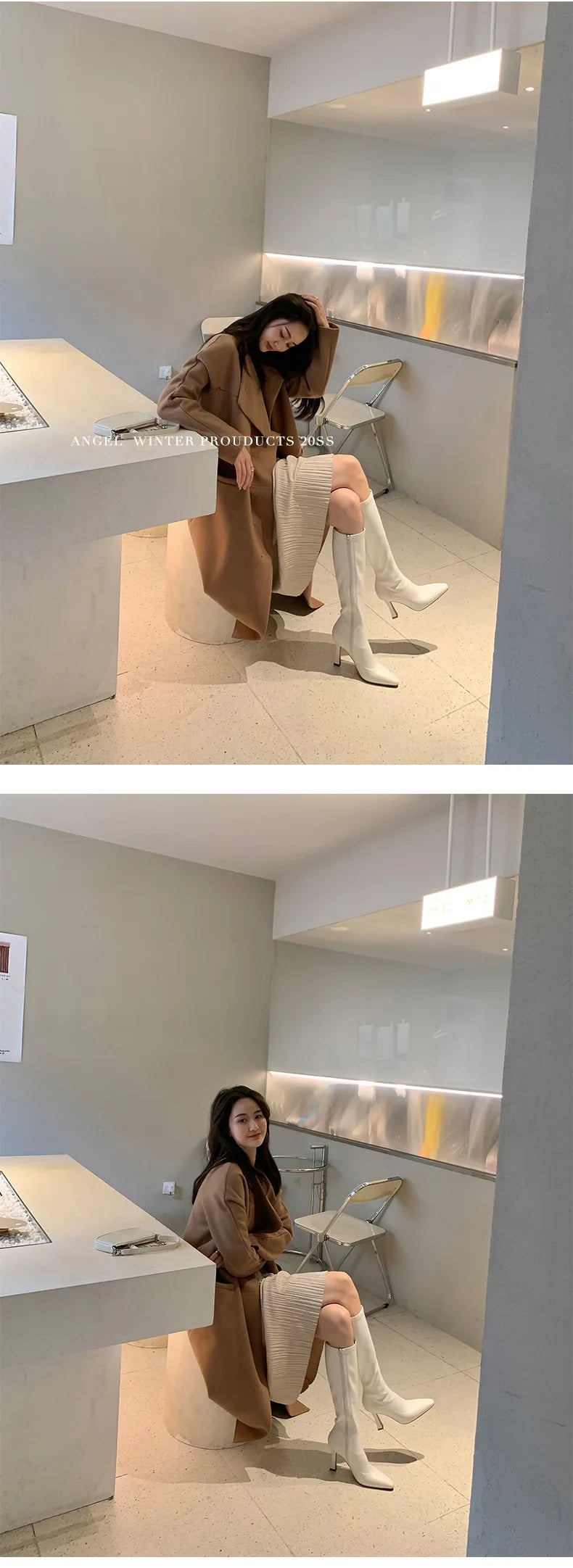 Square Heel Over The Knee Boots