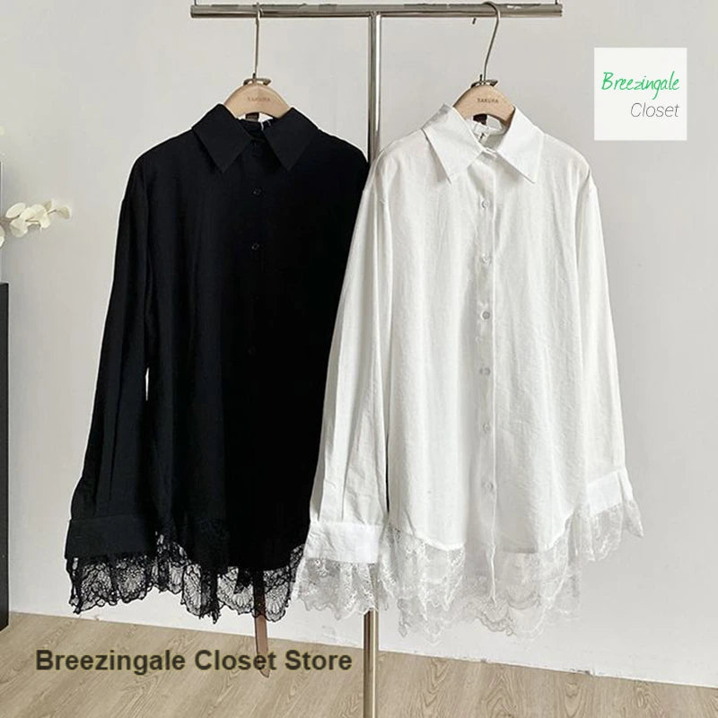 Casual Loose Long Sleeve Asymmetric Lapel Dress For Women