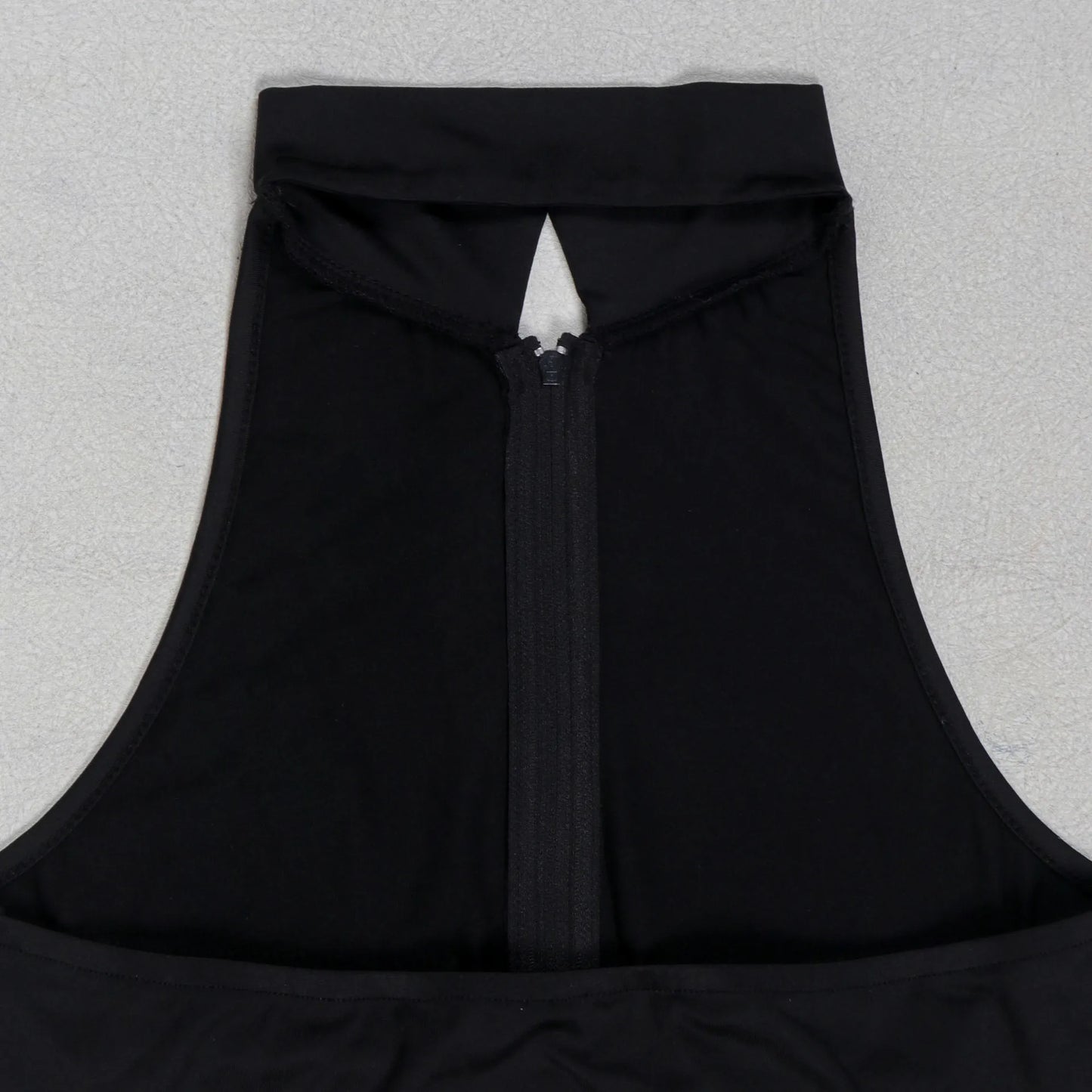 Solid Halter Neck Backless Sleeveless Zip Up Jumpsuit for Women
