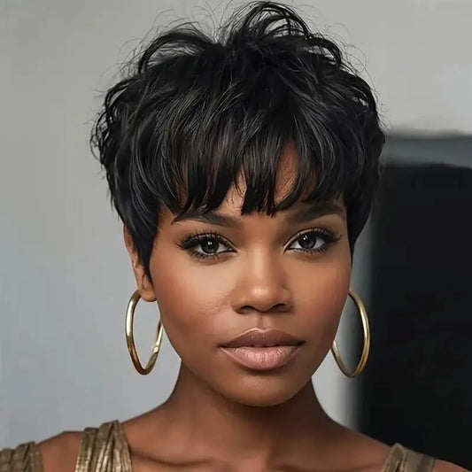 Natural Straight Pixie Wig