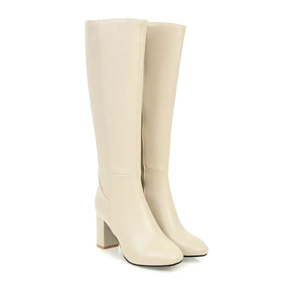 Knee High Platform Boots With Thick Heels for Women