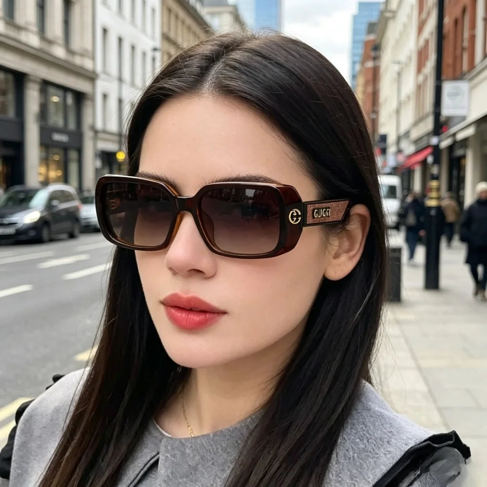 Patterned Square UV400 Sunglasses