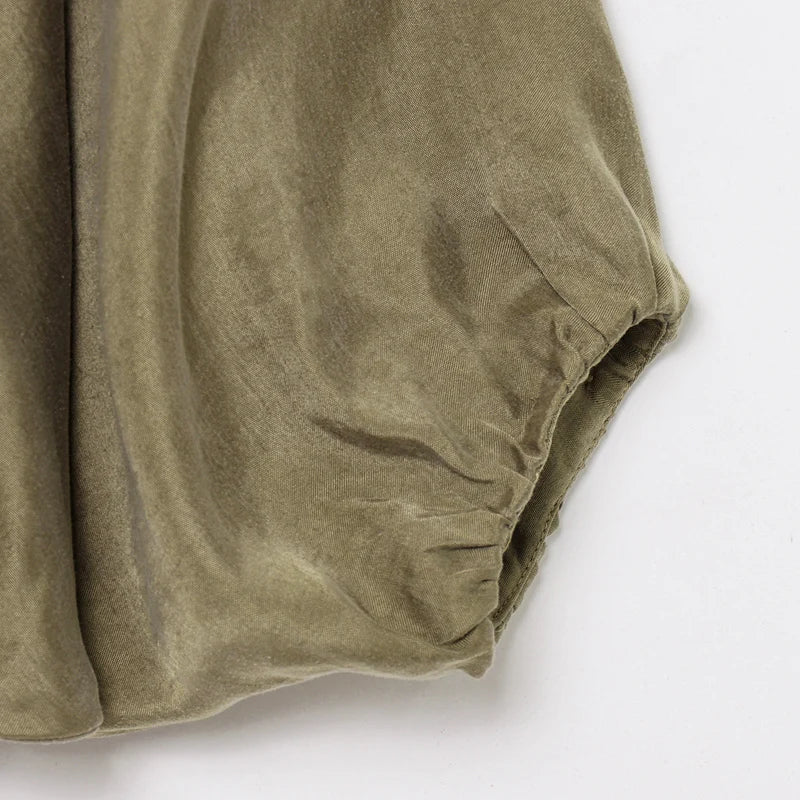 Ruffled Oversized Long Sleeve Bomber Jacket for Women