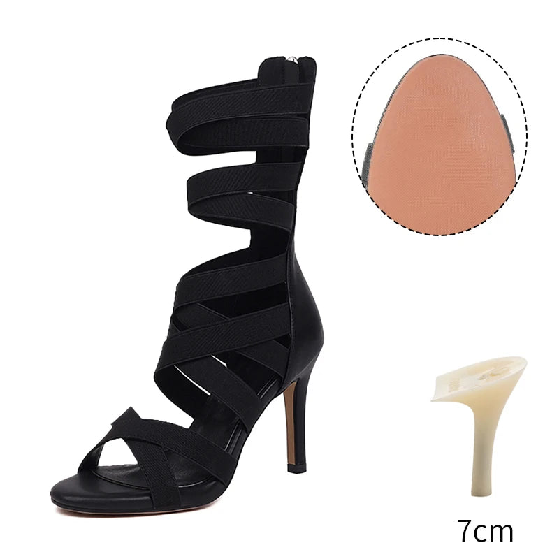 Elastic Fabric Ballroom and Latin Dance Shoes for Women