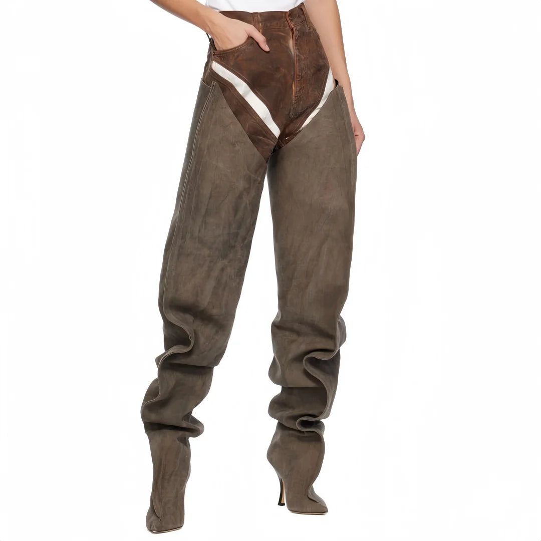 Pointed Over-the-Knee Boots With Thin Heels for Women