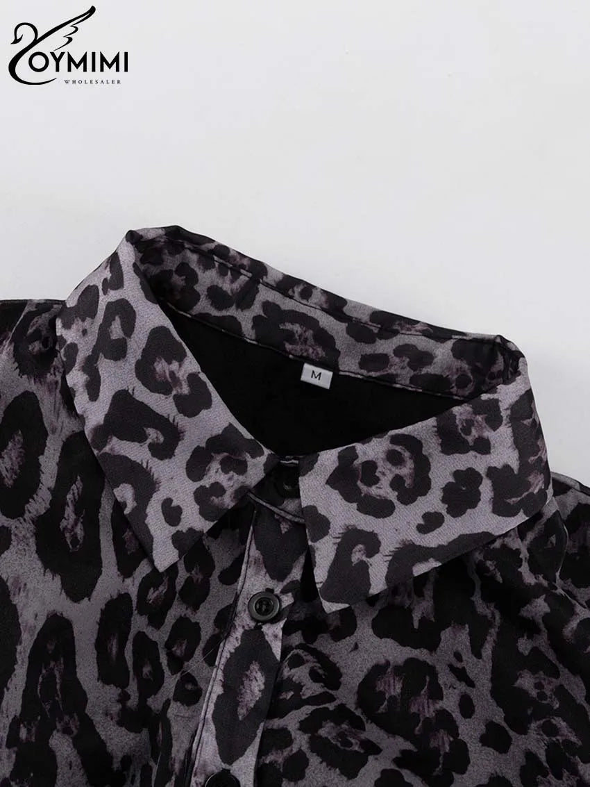 Leopard Print Lace-Up Mini Dress