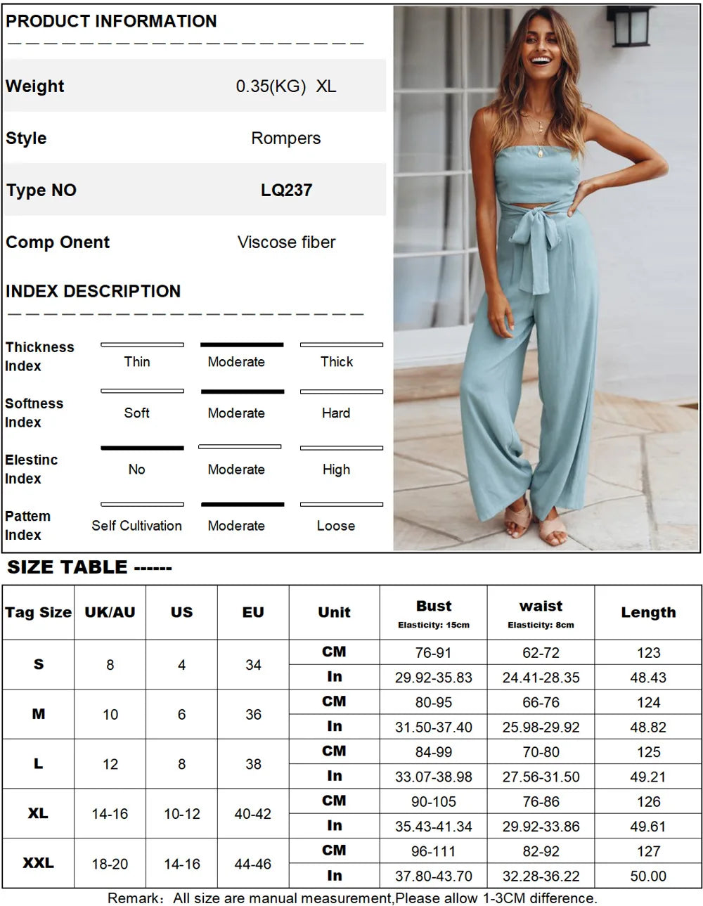 Casual Backless Slim Suspenders Straight Jumpsuit for Women
